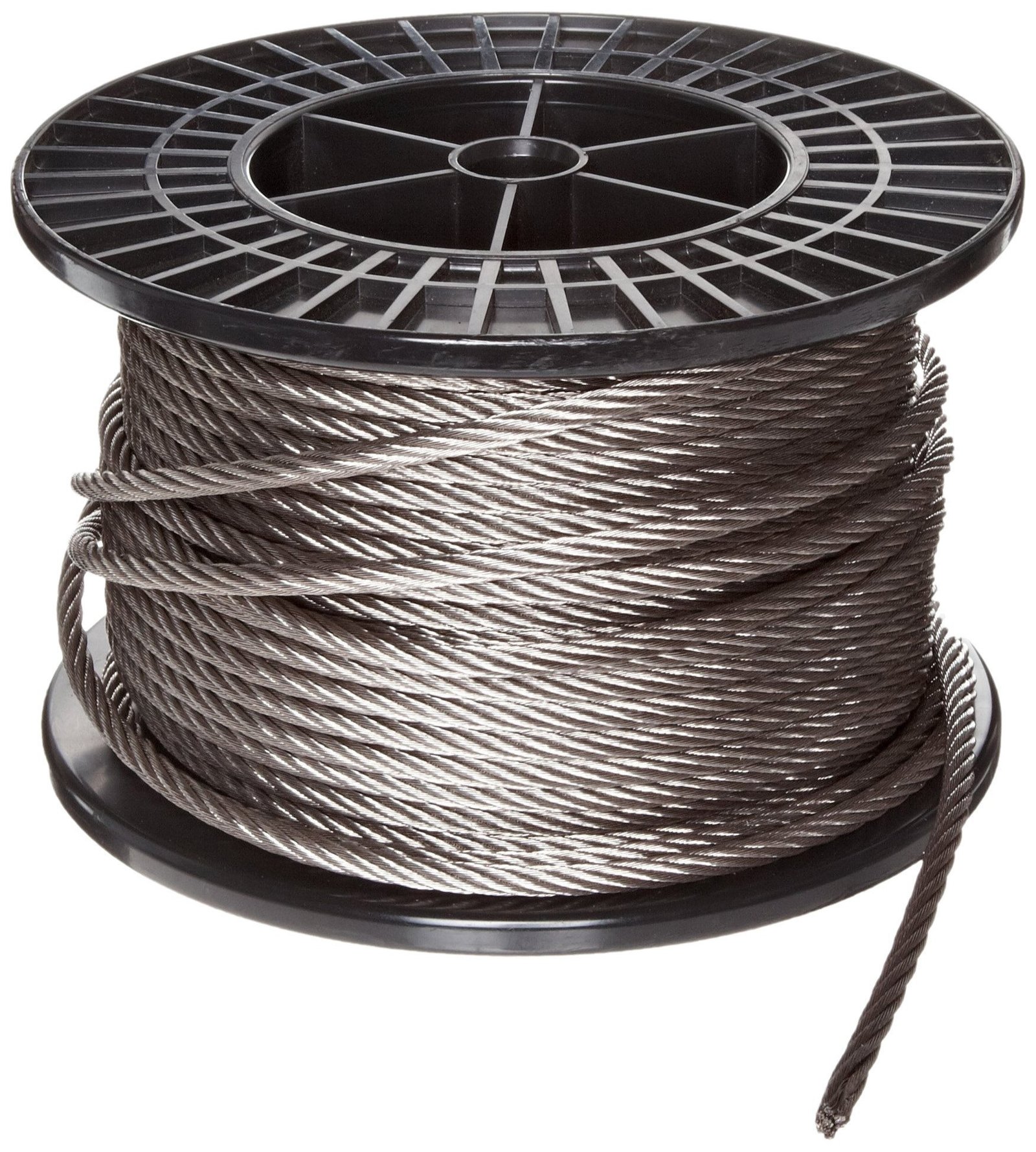 Stainless steel wire rope prepared for condition inspection